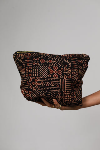 Geometric Black Stash (In) Me Toiletry Makeup Bag