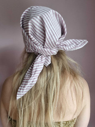 Lilac Stripe Bandana Headscarf