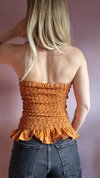 Spiced Pumpkin Orange Multiway Ruffle Top