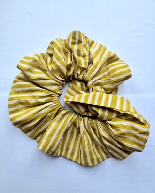 Yellow Stripe Giant Oversized Scrunchie