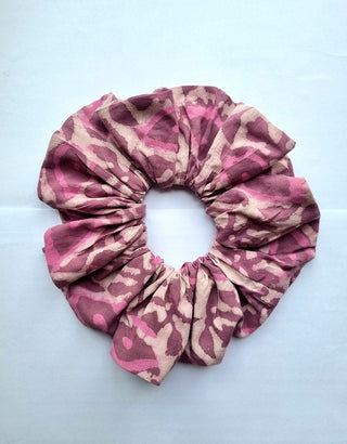 Playful Purple Floral Giant Oversized Scrunchie