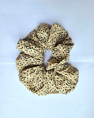 Black & White Ditsy Giant Oversized Scrunchie