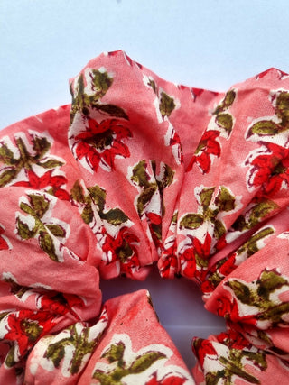 Fuchsia Pink Floral Giant Oversized Scrunchie