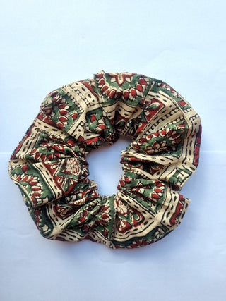 Red & Green Mosaic Giant Oversized Scrunchie