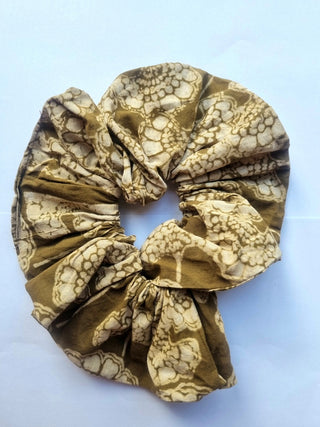 Green Floral Giant Oversized Scrunchie