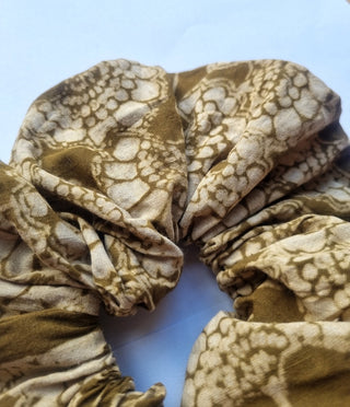 Green Floral Giant Oversized Scrunchie