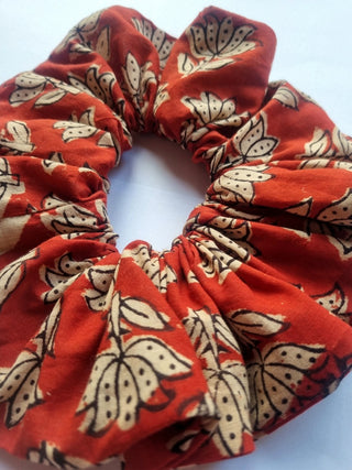 Red Floral Giant Oversized Scrunchie