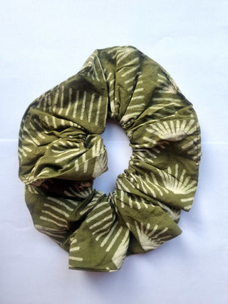 Green Zigzag Giant Oversized Scrunchie