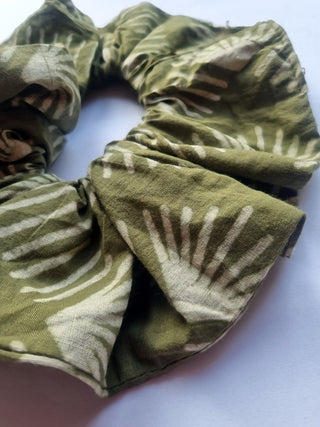 Green Zigzag Giant Oversized Scrunchie