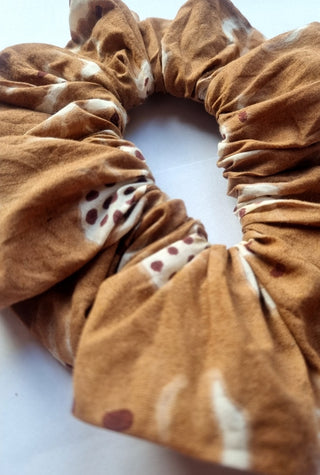 Brown Crab Giant Oversized Scrunchie