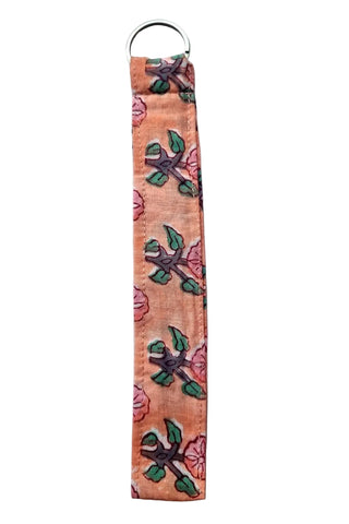Pink Ditsy Floral Tag Me Key Bag Charm