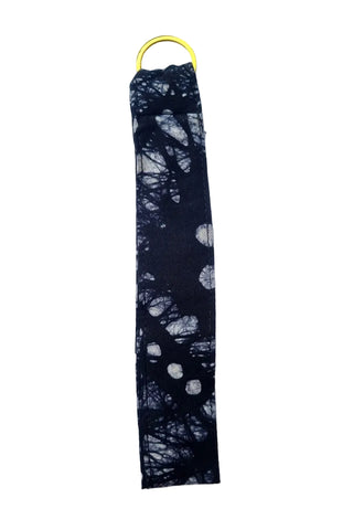 Black Batik Tag Me Key Bag Charm