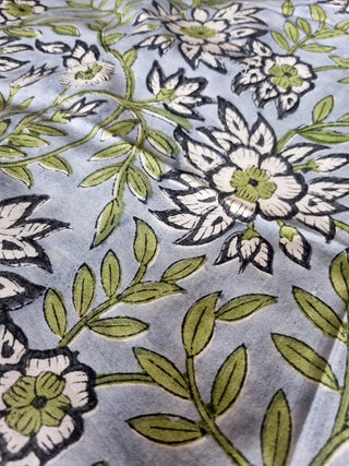 Sky Blue Floral Bandana Headscarf