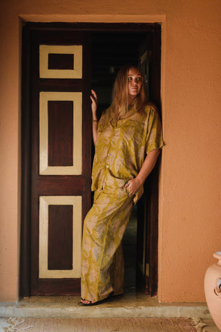 Lime Green Tiger Oversized Shirt