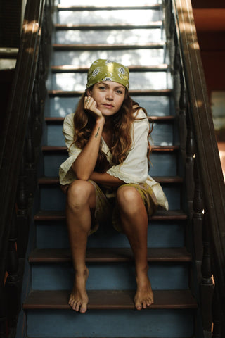 Green Crab Bandana Headscarf