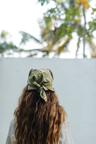 Green Crab Bandana Headscarf