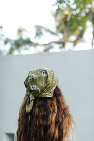 Green Crab Bandana Headscarf