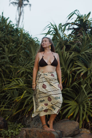 Pomegranate and Fish Sarong