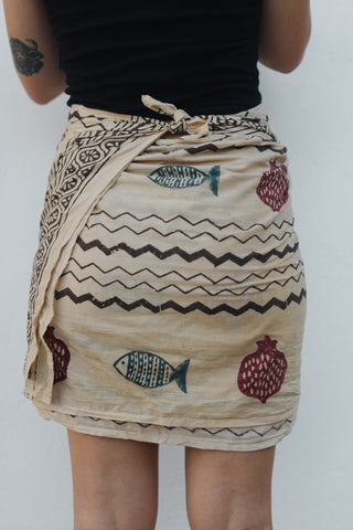 Pomegranate and Fish Sarong