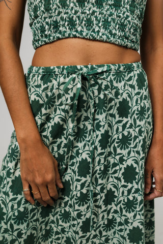 Botanical Jade Green Bandeau Crop Top
