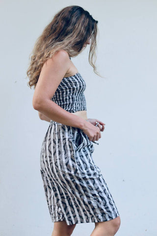 Jungle Shadow Geometric Animal Print Long Bermuda Shorts
