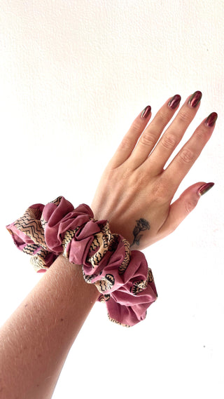 Pink Purple Tiger Giant Oversized Scrunchies