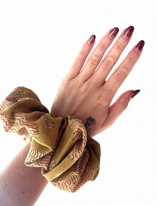 Lime Green Tiger Giant Oversized Scrunchie