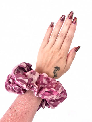 Playful Purple Floral Giant Oversized Scrunchie