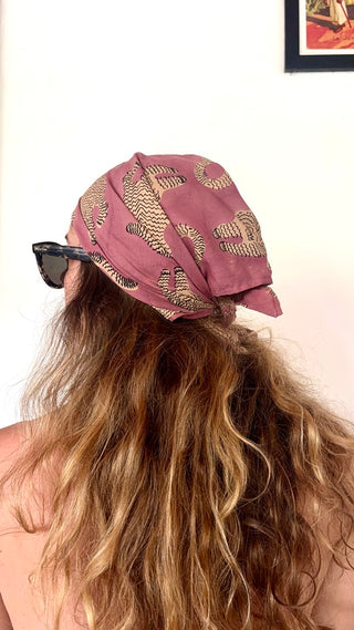 Pink Tiger Bandana Headscarf