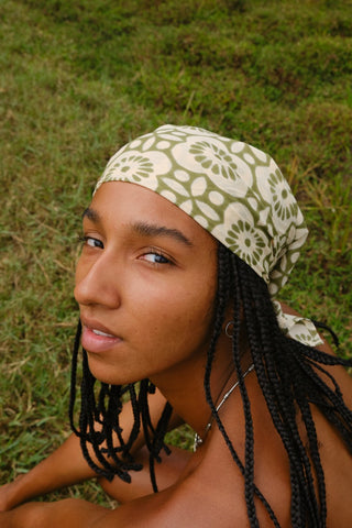 Green Geometric Bandana Headscarf