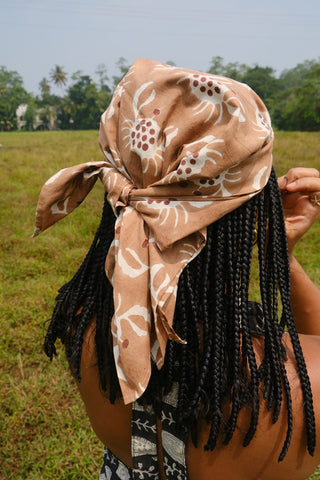 Brown Crab Bandana Headscarf