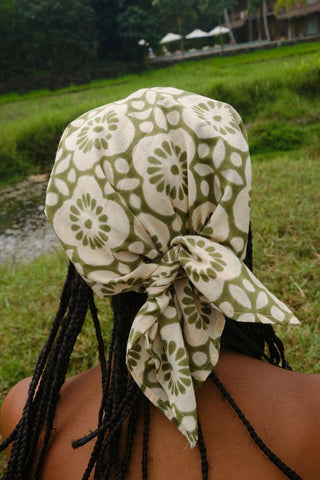 Green Geometric Bandana Headscarf