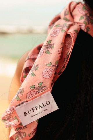 Pink Ditsy Floral Bandana Headscarf