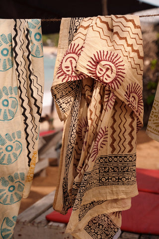 Aquamarine Teal Seashell Sarong