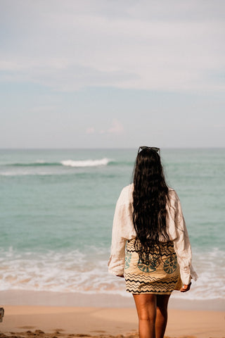 Aquamarine Teal Seashell Sarong