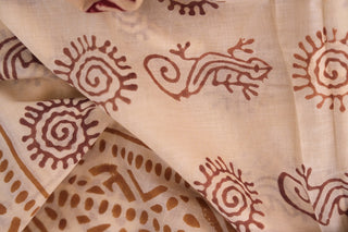 Brown Geometric Gecko Sarong
