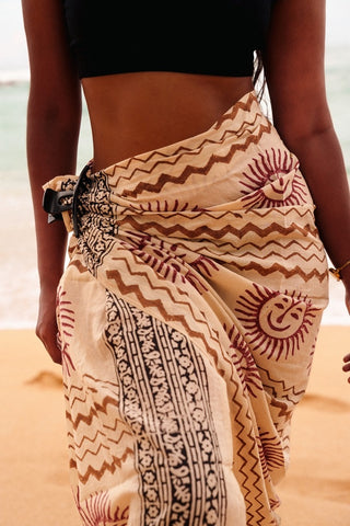 Happy Red Sun Sarong